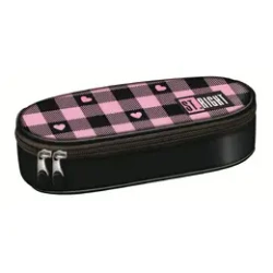 Piórnik saszetka z wewnętrzną klapką Pink Checker - ST-MAJEWSKI