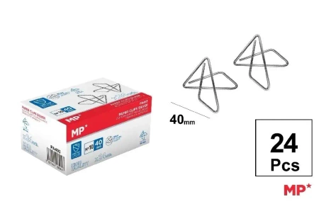 Spinacze do papieru krzyżowe 40mm Motyl 24szt - MP Main Paper