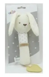 Króliczek kremowy z dźwiękiem 17cm - Tulilo