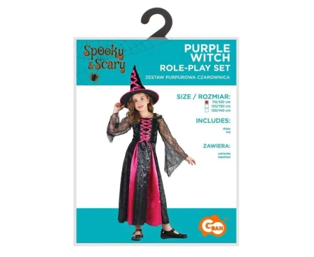 Strój dla dzieci Purpurowa Czarownica rozm.110/120 - Godan