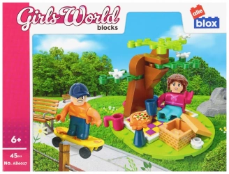 Klocki konstrukcyjne Alleblox Girl Piknik 45el 19x14x5