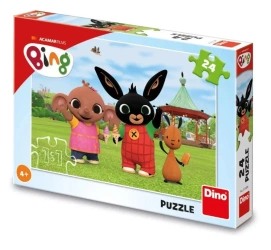 Puzzle Królik Bing i przyjaciele na lodach 24el - Dino Toys