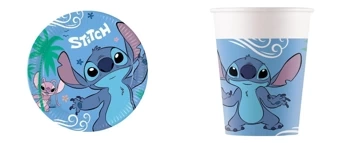 ZESTAW URODZINOWY Talerzyki Kubeczki BAJKA LILO I STITCH DZIECI 16el