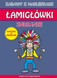 Łamigłówki. Indianie. Naklejki w prezencie - Beata Guzowska