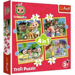 Puzzle 4w1 Cocomelon, Poznaj bohaterów - Trefl