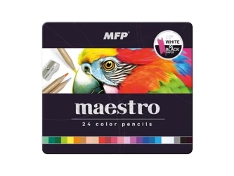 Kredki MFP ołówkowe 24 kolory metalowe pudełko 6300627