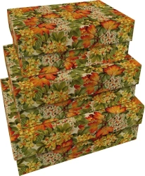 Pudełka ozdobne Jesienne liście 3szt - Skona Ting