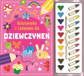 Kolorowanka z zadaniami dla dziewczynek - praca zbiorowa