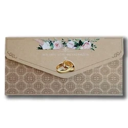 Karnet-koperta Ślub kraft - Trend