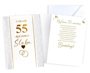 Karnet Rocznica ślubu 55 - Kukartka