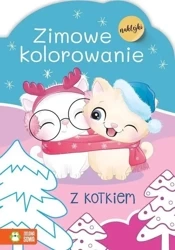 Zimowe kolorowanie z kotkiem - praca zbiorowa