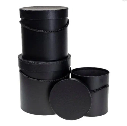 Pudełko Flower Box 3szt czarny ROZETTE