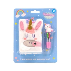 Notatnik pluszowy mini A7 z długopisem - Puckator