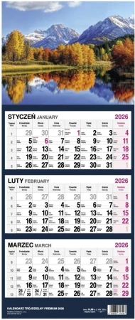 Kalendarz 2026 Trójdzielny Premium MIX - O-press