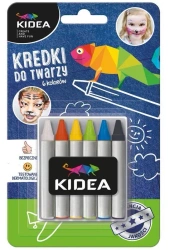 Kredki do twarzy 6 kolorów x 2,5g KIDEA - DERFORM