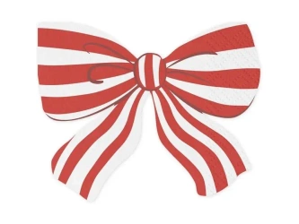 Serwetki Kokardka w paski 16x13cm 12szt - PartyDeco