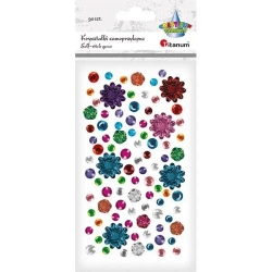 Kryształki samoprzylepne 90szt mix - Titanum