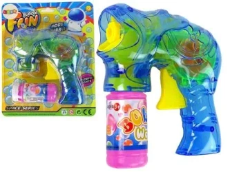 Pistolet do baniek mydlanych niebieski - Leantoys