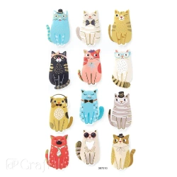 Naklejki z pianki koty 12szt - Dalprint dpCraft