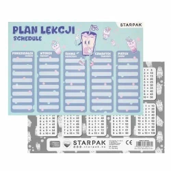 Plan lekcji z tabliczką mnożenia Bubble Tea(25szt) - STARPAK