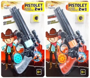 Pistolet 2w1 na kapiszony i kulki MIX - Trifox