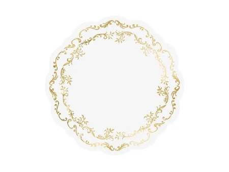 Podkładki pod talerze złoty Ornament 6szt - PartyDeco