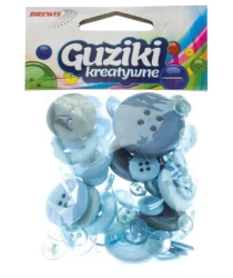 Guziki kreatywne niebieskie 40g - Brewis