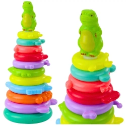 Piramida edu dinozaur z naklejkami 12 poziomów - Leantoys