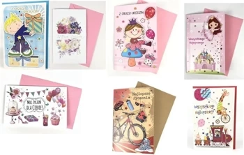 Karnet okolicznościowy LUX 1 MIX (12szt) - Polkart