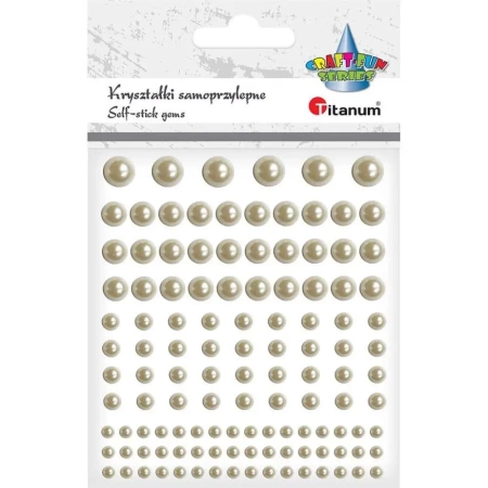 Kryształki samoprzylepne perełki mix 120szt - Titanum