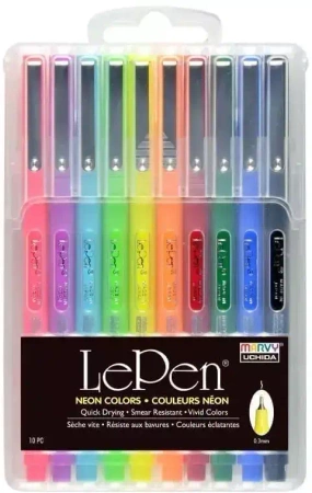 Długopisy Marvy Le Pen Neon (10 sztuk)