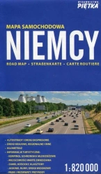 Niemcy mapa samochodowa 1:820 000 w.2018 - praca zbiorowa