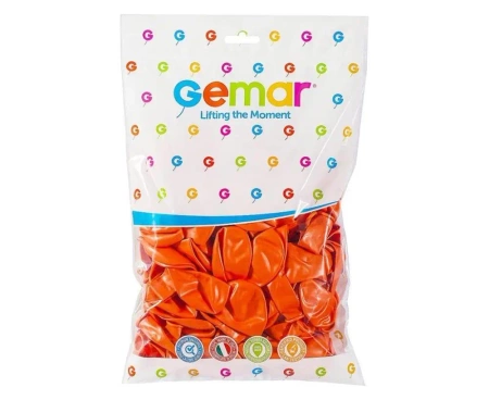 Balony metaliczne Pomarańczowe 100szt - Godan