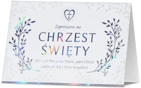 Zaproszenie Chrzest (5szt) - Pan Dragon