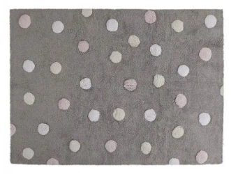 Dywan bawełniany Topos Tricolor Grey Pink 120x160 - Lorena Canals