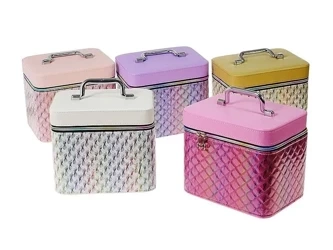 Kuferek M walizka z lusterkiem na zamek 21x14x13cm - ADAR