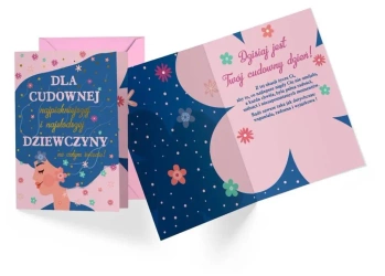 Karnet B6 PR-404 Dla cudownej dziewczyny - Kukartka