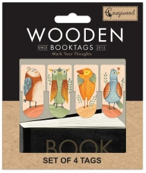Zakładki drewniane do książki Ptaszki - Cozywood