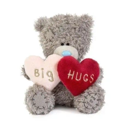 Miś - Big Hugs z pluszowymi serduszkami 11cm - Carte Blanche Greetings Ltd.