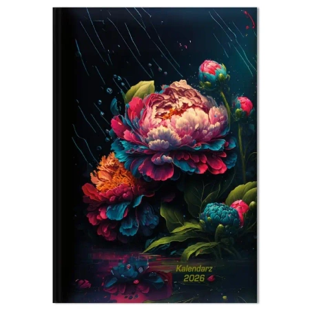Kalendarz 2026 tygodniowy A5 Peonie neon SK1 - Sapt