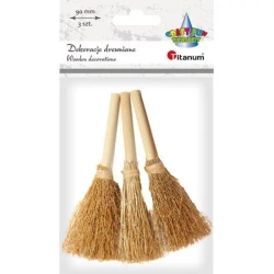 Miotełki na drewnianym patyczku 3szt - Titanum