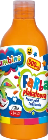 Farba plakatowa pomarańczowa 500ml BAMBINO - ST-MAJEWSKI