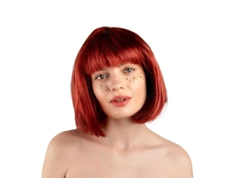 Peruka Kleopatra truskawkowy róż - PartyDeco