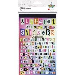 Naklejki papierowe 6 plansz litery i cyfry 1362szt - Titanum