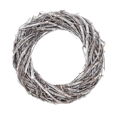 Wianek z gałązek bielony 20cm - Dalprint dpCraft