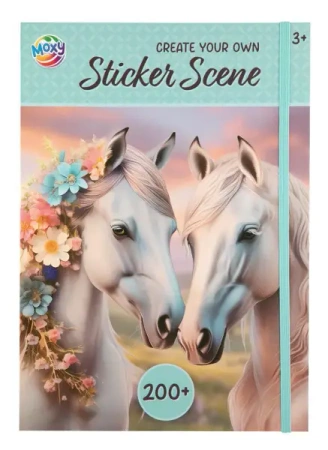 Książka z naklejkami konie - Moxy