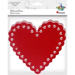 Filcowe serca 155x145mm mix 8szt - Titanum