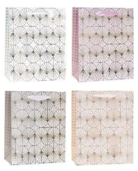 Torebka ozdobna 18x23x10cm hot-stamp mix ROZETTE