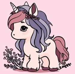 Malowanie po numerach - Jednorożec 25x25cm - Qbee