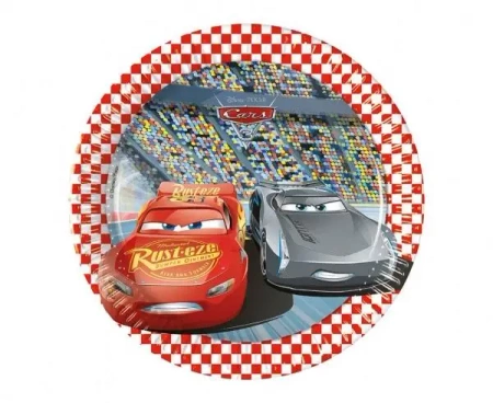 Talerzyki papierowe Cars 3 20cm 8szt - Godan